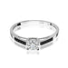 Inel Aur 14K cu Diamant 0.04 ct si Diamante Naturale Negre 0.04 ct