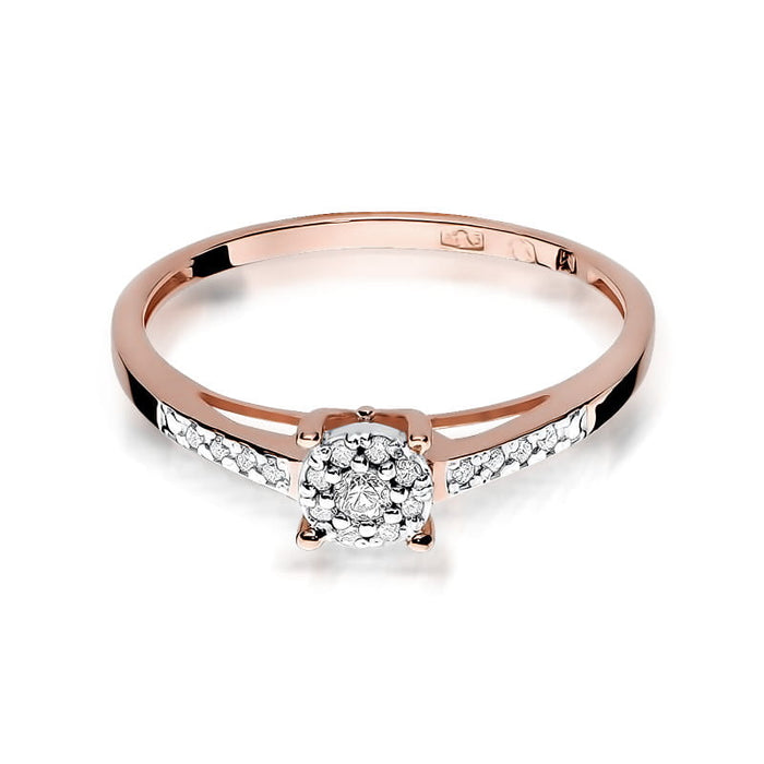 Inel Aur 14K cu Diamant Natural 0.04 ct