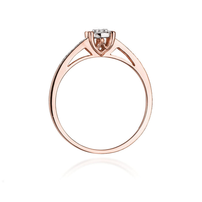 Inel Aur 14K cu Diamante Naturale 0.12 ct