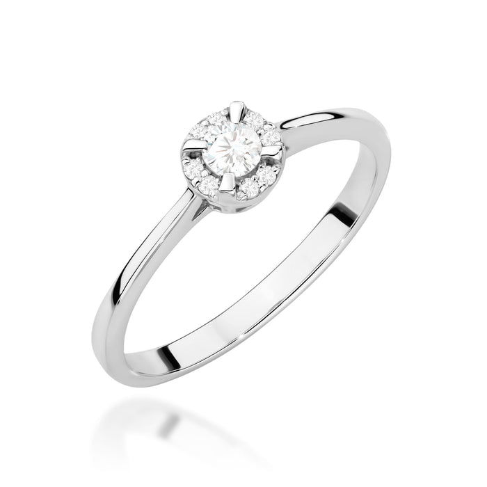 Inel Aur 14K cu Diamante Naturale Naturale 0.14 ct