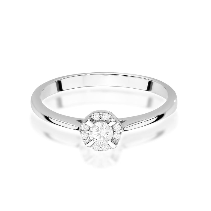 Inel Aur 14K cu Diamante Naturale Naturale 0.14 ct