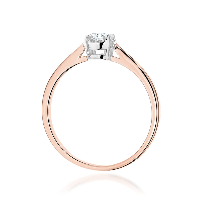 Inel Aur 14K cu Diamante Naturale 0.14 ct