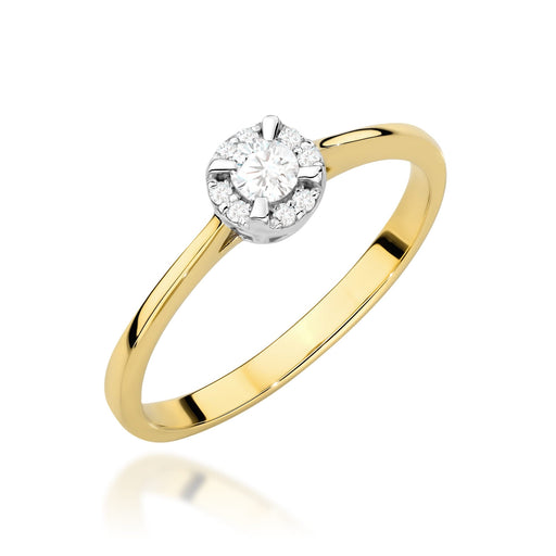 Inel Aur 14K cu Diamante Naturale Naturale 0.14 ct