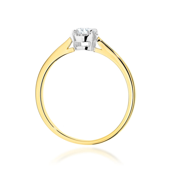 Inel Aur 14K cu Diamante Naturale 0.14 ct