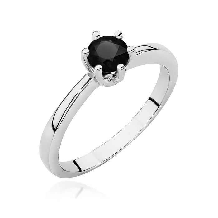Inel Aur 14K W0563 Diamant Negru 0,50ct