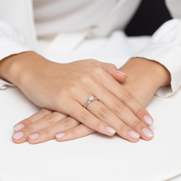 Inel Aur 14K cu Diamante Naturale Naturale 0.20 ct