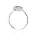 Inel Aur 14K cu Ametist 0.50 ct si Diamante Naturale Naturale 0.14 ct