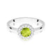 Inel Aur 14K cu Peridot 0.60 ct si Diamante Naturale Naturale 0.14 ct