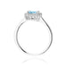 Inel Aur 14K cu Topaz Albastru 0.50 ct si Diamante Naturale Naturale 0.14 ct
