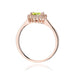 Inel Aur 14K cu Peridot 0.60 ct si Diamante Naturale 0.14 ct