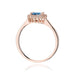 Inel Aur 14K cu Topaz London Blue 0.50 ct si Diamante Naturale Naturale 0.14 ct