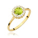 Inel Aur 14K cu Peridot 0.60 ct si Diamante Naturale Naturale 0.14 ct