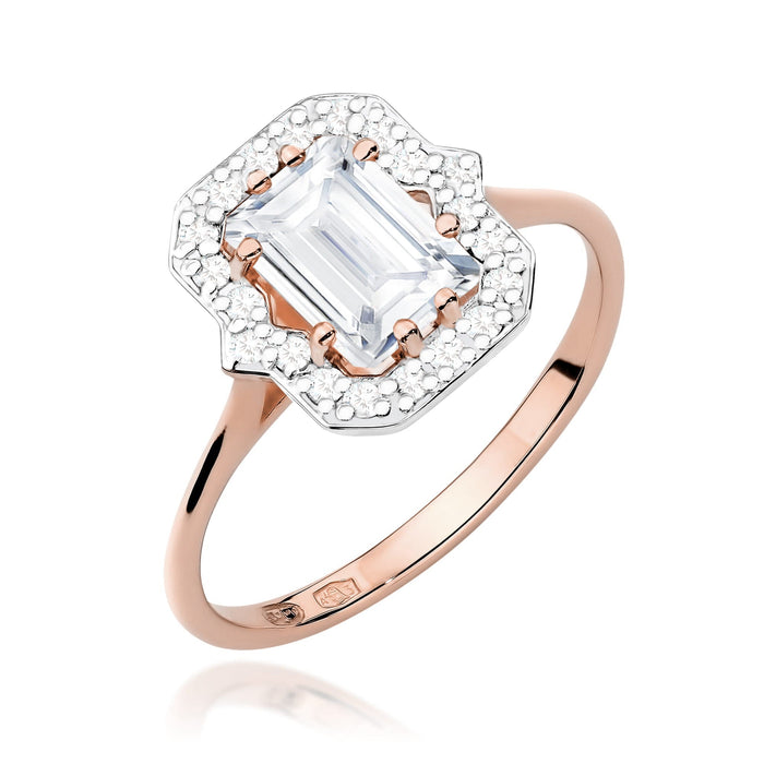 Inel Diamant Aur 14K Emerald 1.00ct W0576