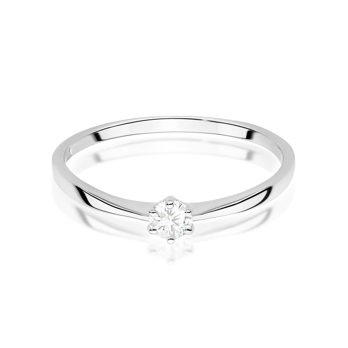 Inel Aur 14K W0579 Diamant Cultivat 0.10ct