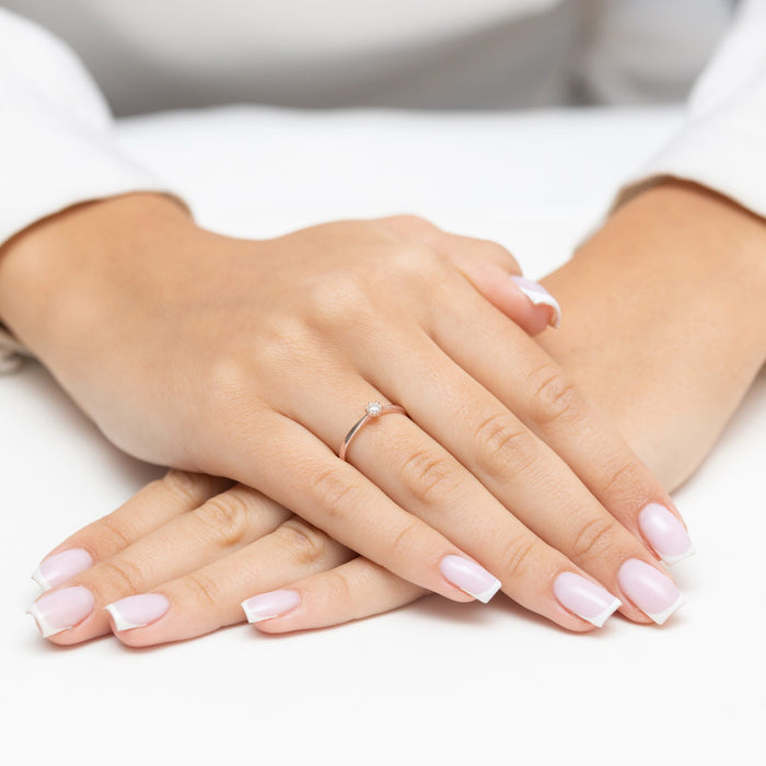 Inel Aur 14K W0579 Diamant 0.10ct