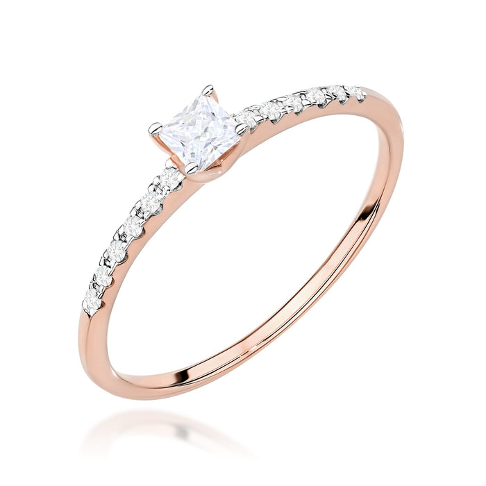 Inel Aur 14K cu Diamant Natural 0.15 ct