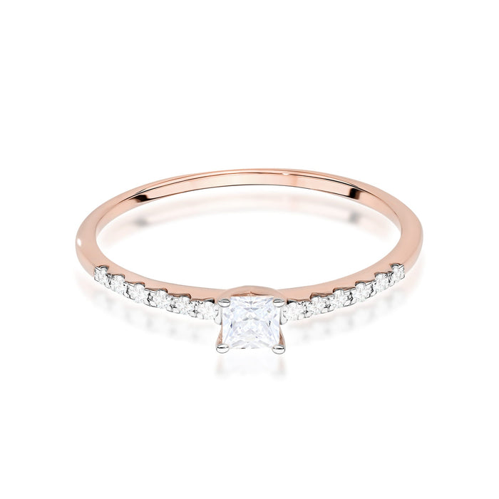 Inel Aur 14K cu Diamant Natural 0.15 ct