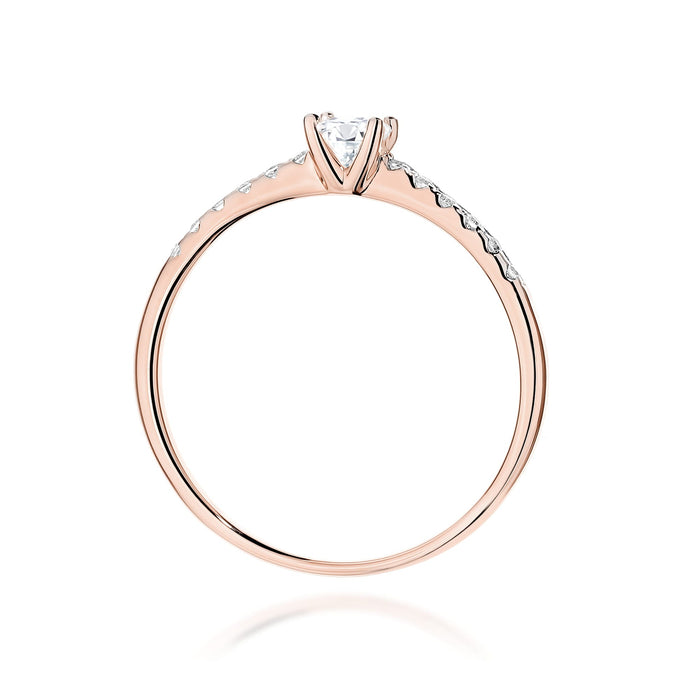 Inel Aur 14K cu Diamant Natural 0.15 ct