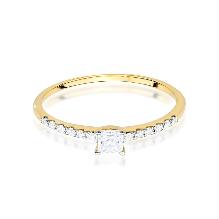 Inel Aur 14K cu Diamant Natural 0.15 ct