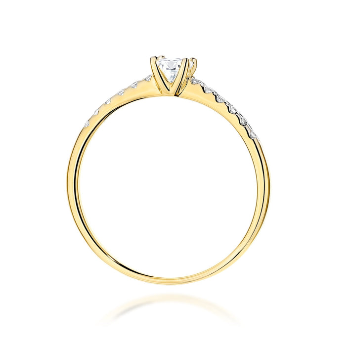 Inel Aur 14K cu Diamant Natural 0.15 ct