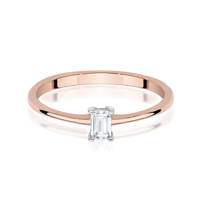 Inel Aur 14K W0592 Diamant Natural 0.15ct