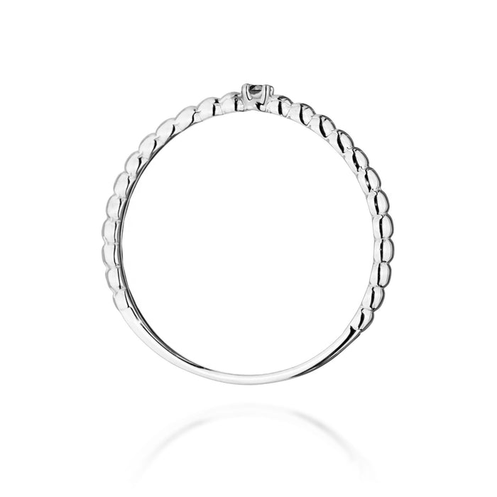 Inel Aur 14K W0601 Diamant Negru 0.02ct