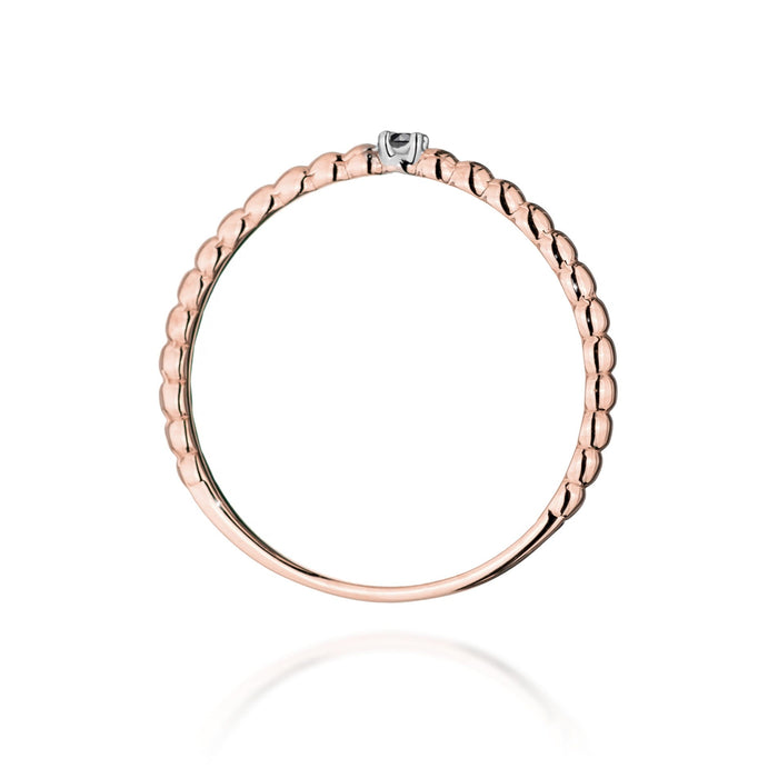 Inel Aur 14K W0601 Diamant Negru 0.02ct