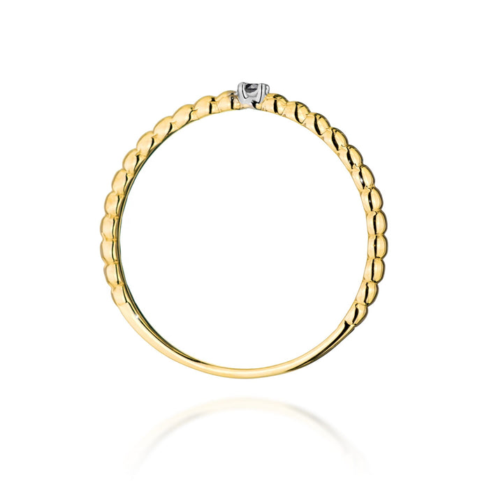 Inel Aur 14K W0601 Diamant Negru 0.02ct