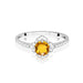 Inel Aur 14K cu Citrin 0.50 ct si Diamante Naturale 0.13 ct