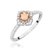 Inel Aur 14K cu Morganit 0.40 ct si Diamante Naturale 0.13 ct