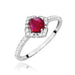 Inel Aur 14K cu Rubin 0.60 ct si Diamante Naturale 0.13 ct