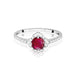 Inel Aur 14K cu Rubin 0.60 ct si Diamante Naturale 0.13 ct