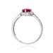 Inel Aur 14K cu Rubin 0.60 ct si Diamante Naturale Naturale 0.13 ct