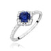 Inel Aur 14K cu Safir 0.50 ct si Diamante Naturale Naturale 0.13 ct
