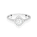 Inel Aur 14K cu White Sapphire 0.60 ct si Diamante Naturale 0.13 ct