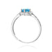 Inel Aur 14K cu Topaz Swiss 0.50 ct si Diamante Naturale 0.13 ct