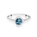 Inel Aur 14K cu Topaz London Blue 0.50 ct si Diamante Naturale 0.13 ct