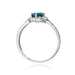 Inel Aur 14K cu Topaz London Blue 0.50 ct si Diamante Naturale Naturale 0.13 ct