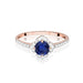 Inel Aur 14K cu Safir 0.50 ct si Diamante Naturale Naturale 0.13 ct