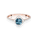 Inel Aur 14K cu Topaz London Blue 0.50 ct si Diamante Naturale Naturale 0.13 ct