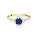 Inel Aur 14K cu Safir 0.50 ct si Diamante Naturale 0.13 ct