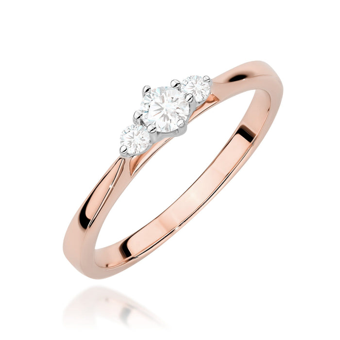 Inel Aur 14K cu Diamante Naturale 0.19 ct