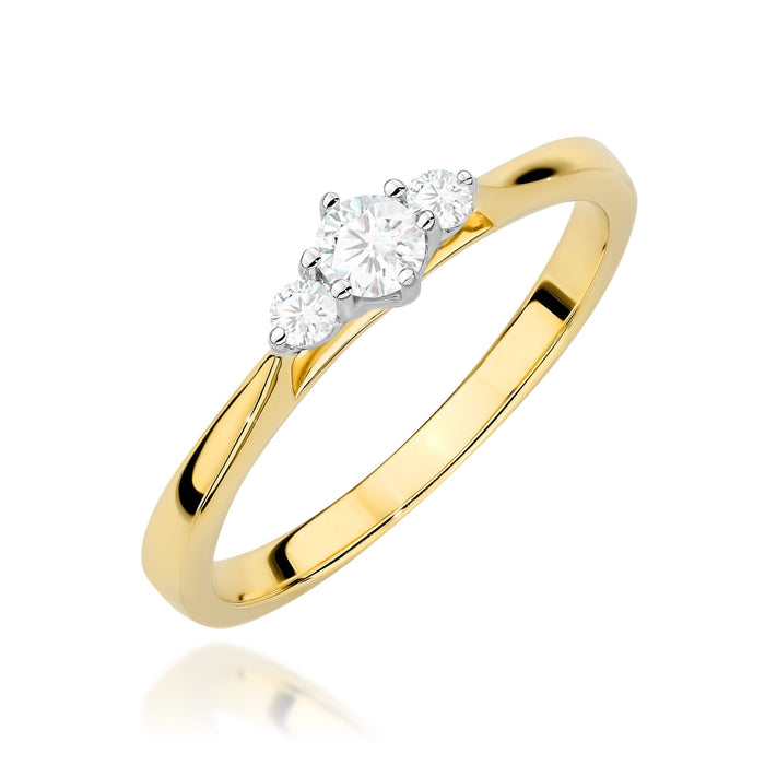 Inel Aur 14K cu Diamante Naturale Naturale 0.19 ct
