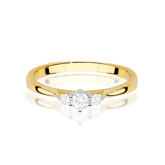 Inel Aur 14K cu Diamante Naturale 0.19 ct