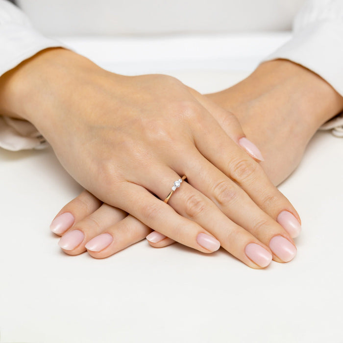 Inel Aur 14K cu Diamante Naturale Naturale 0.19 ct