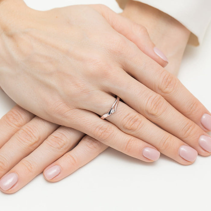 Inel Aur 14K W0609 Diamant 0,04ct