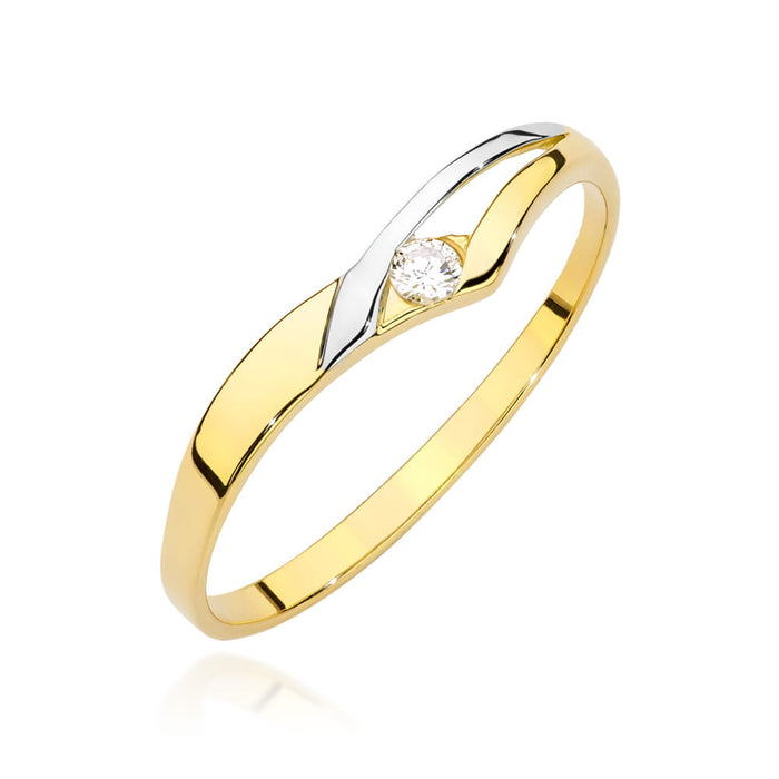 Inel Aur 14K W0609 Diamant 0,04ct