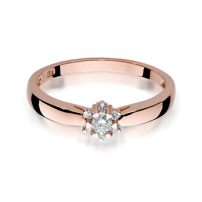 Inel Aur 14K cu Diamante Naturale 0.15 ct