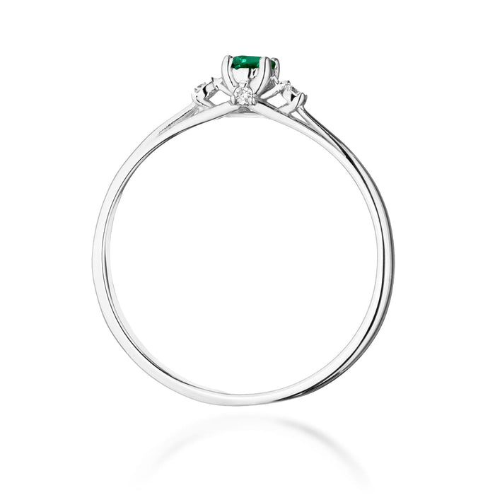 Inel Aur 14K W0614 Smarald 0.15ct