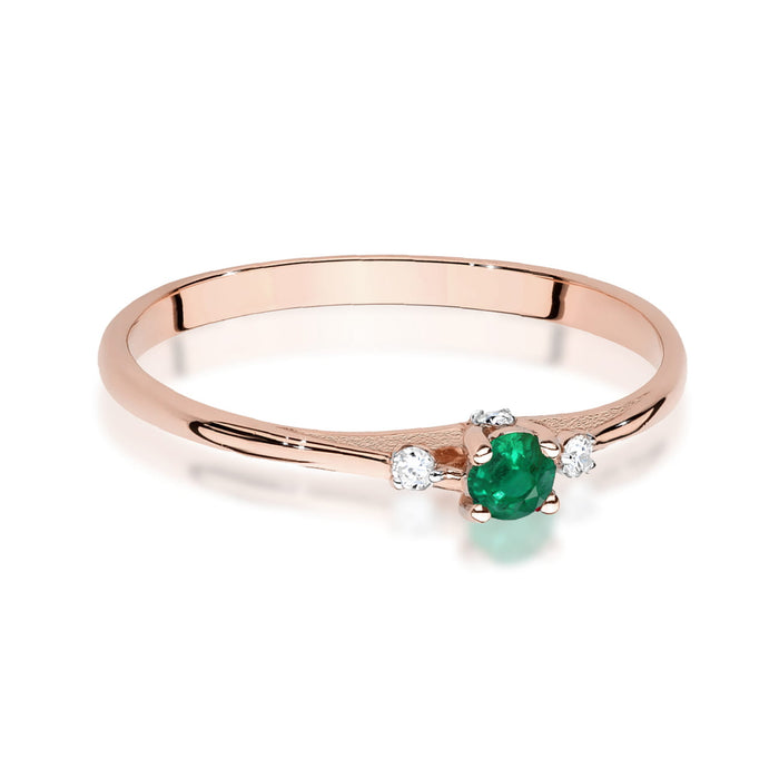 Inel Aur 14K W0614 Smarald 0.15ct